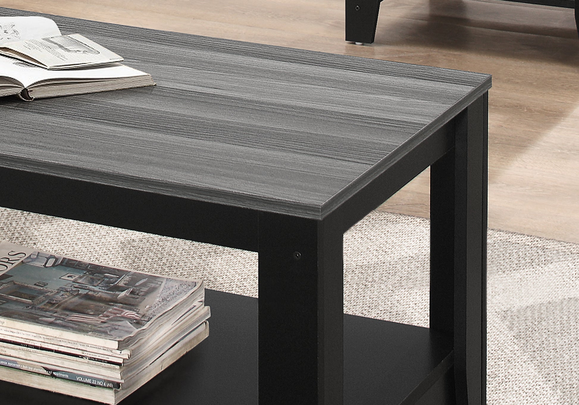 Industrial Grey 3-Piece Coffee Table Set-Table Set-DECOROLALA