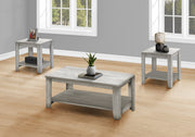 Industrial Grey 3-Piece Coffee Table Set-Table Set-DECOROLALA