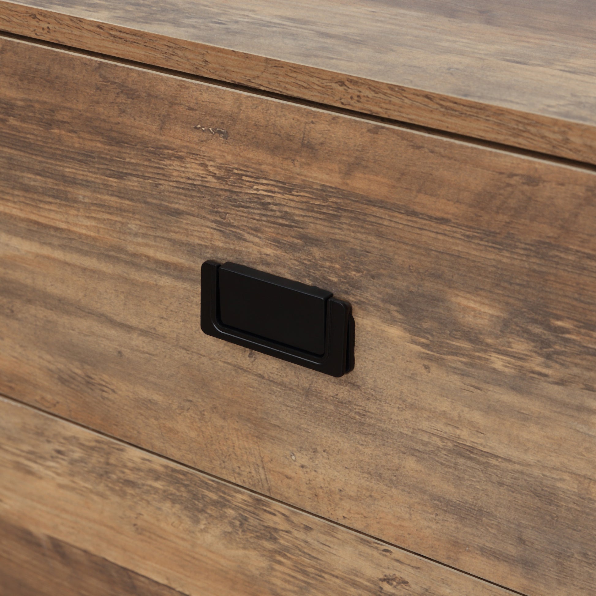 Industrial Sideboard - Dark Mango Wood Effect 47" Brown-DECOROLALA