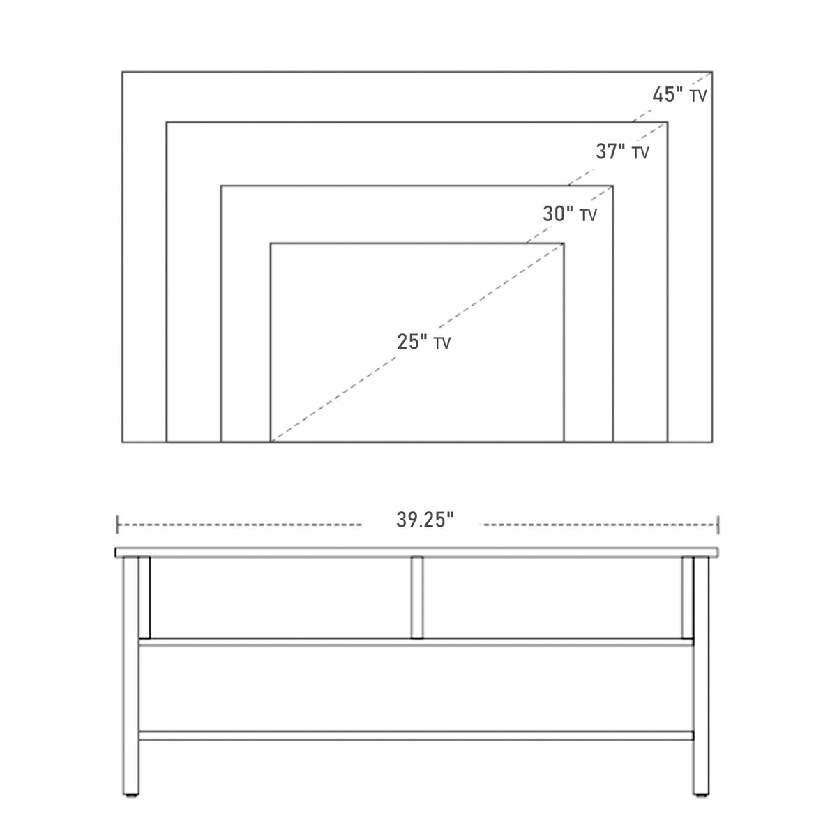 Industrial TV Stand for TVs up to 45" - Rustic Brown-Home Furnishings > Living Room Furniture > TV¬†Stands-DECOROLALA