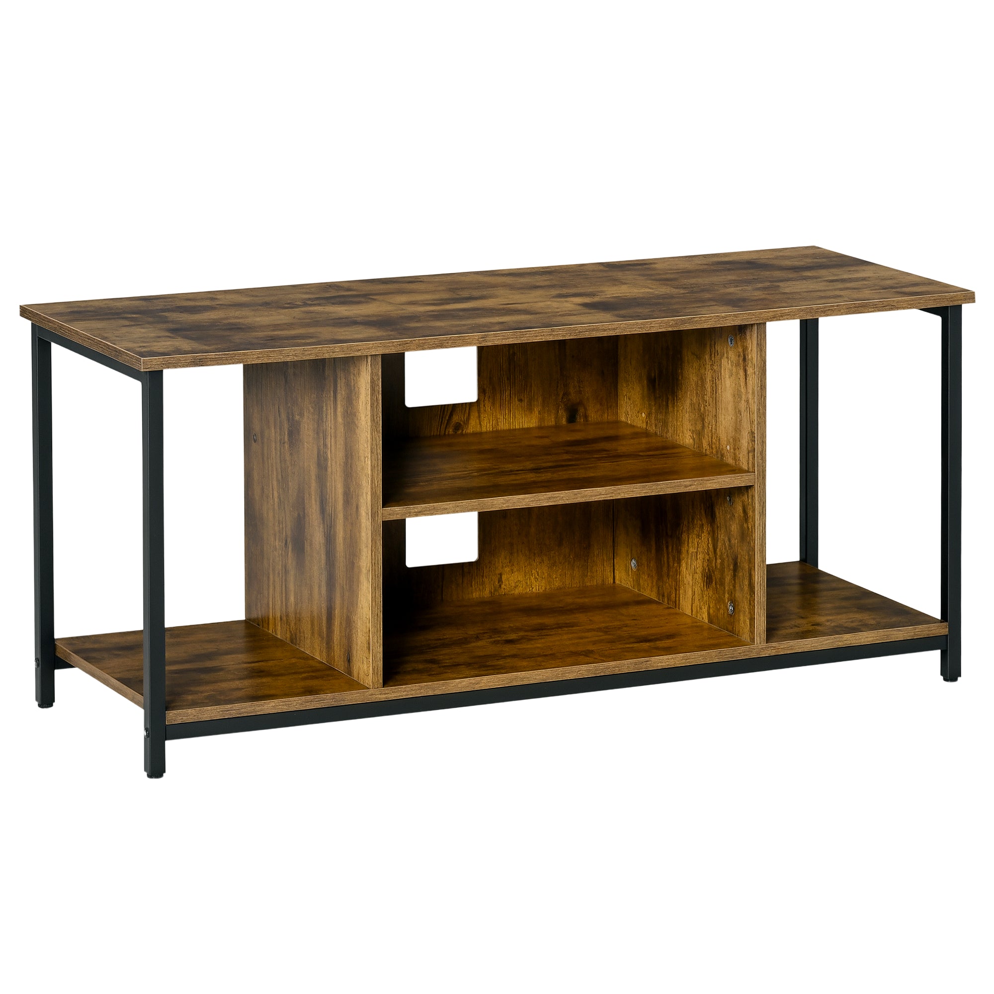 Industrial TV Stand for TVs up to 55" - Rustic Brown-Home Furnishings > Living Room Furniture > TV¬†Stands-DECOROLALA