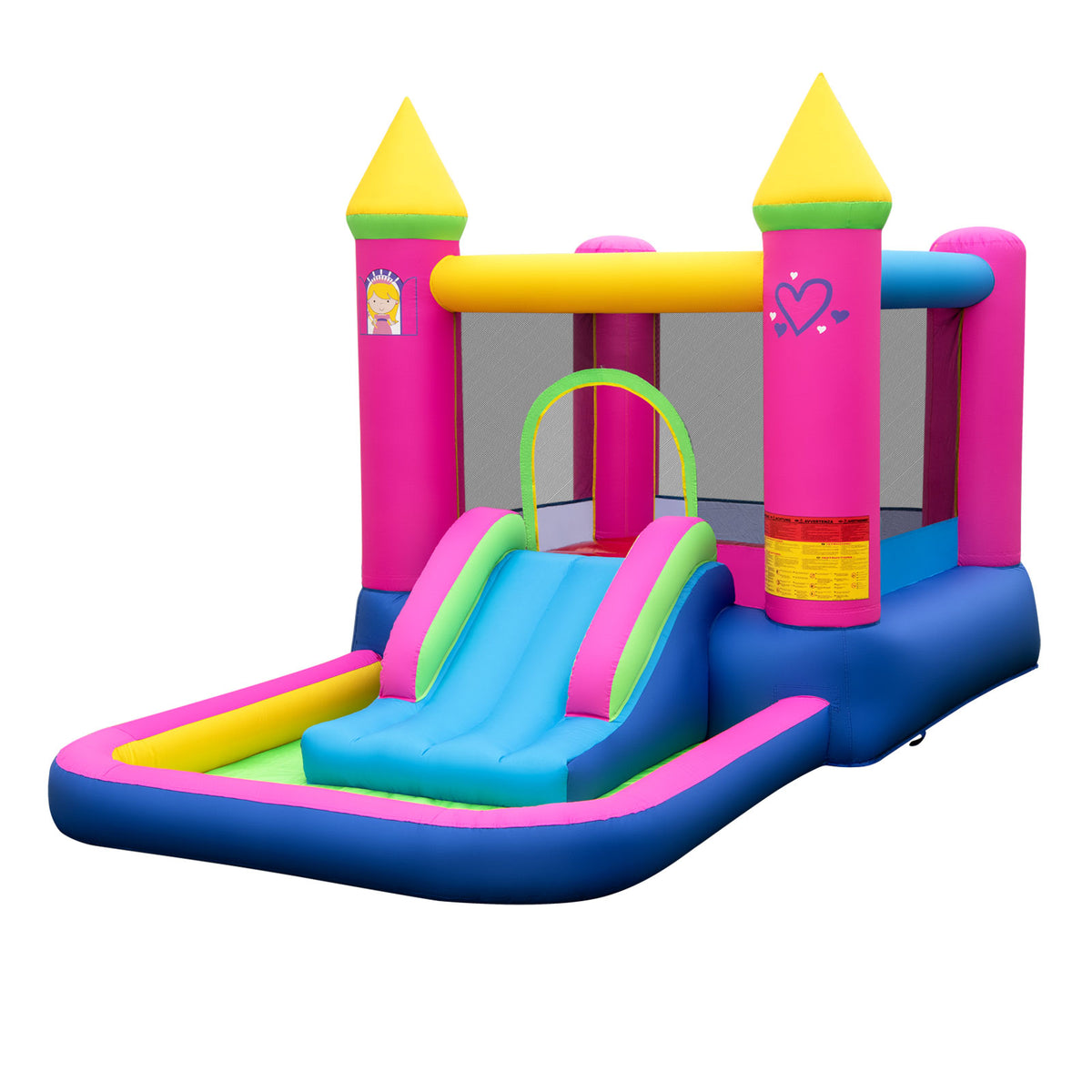 Château gonflable 4-en-1 pour enfants sur le thème des princesses, structure gonflable de saut