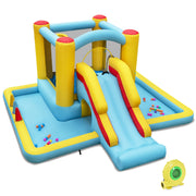 Château gonflable 7-en-1 avec toboggan, tunnel et soufflerie de 480 W