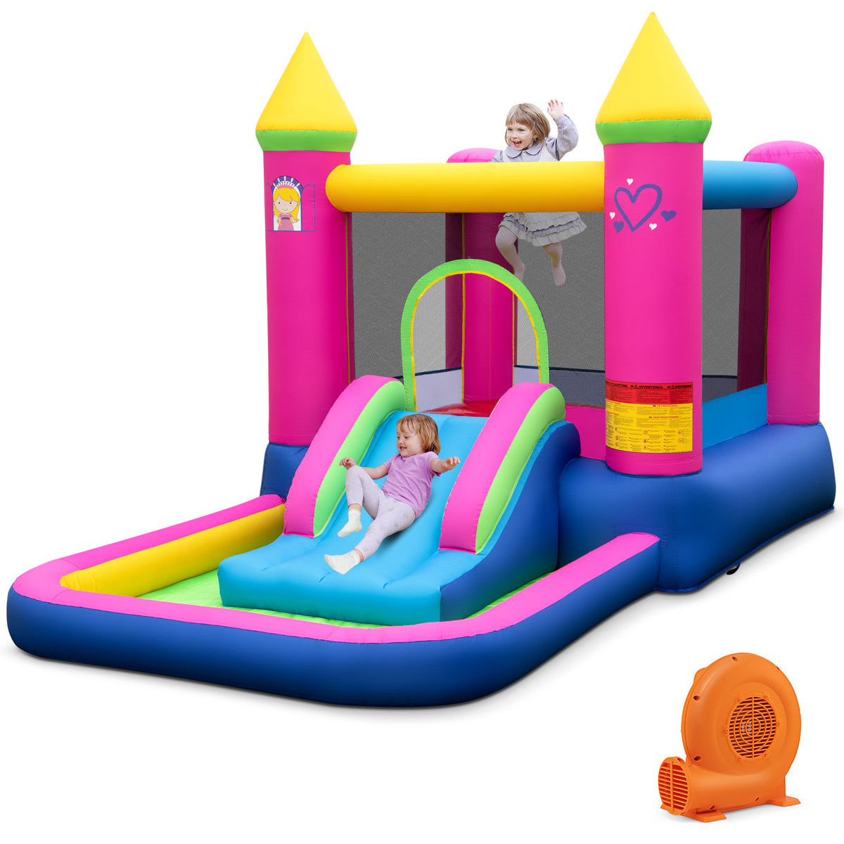 Joli château gonflable de princesse avec soufflerie de 520 W