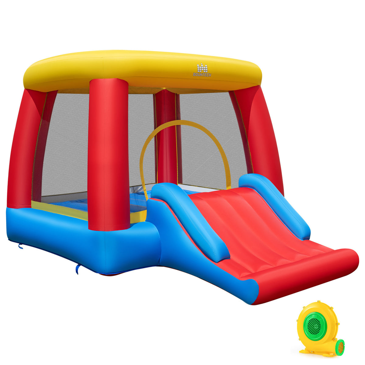 3-in-1 Inflatable Bounce House with 480W Blower - 9x12x7 ft