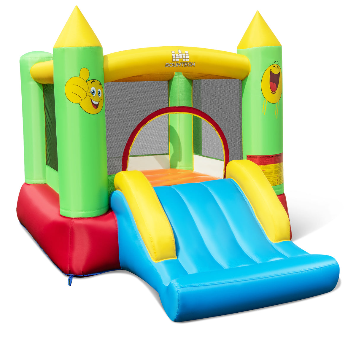Inflatable Bounce House with Slide for Kids - No Blower-Inflatable Bounce Houses-DECOROLALA