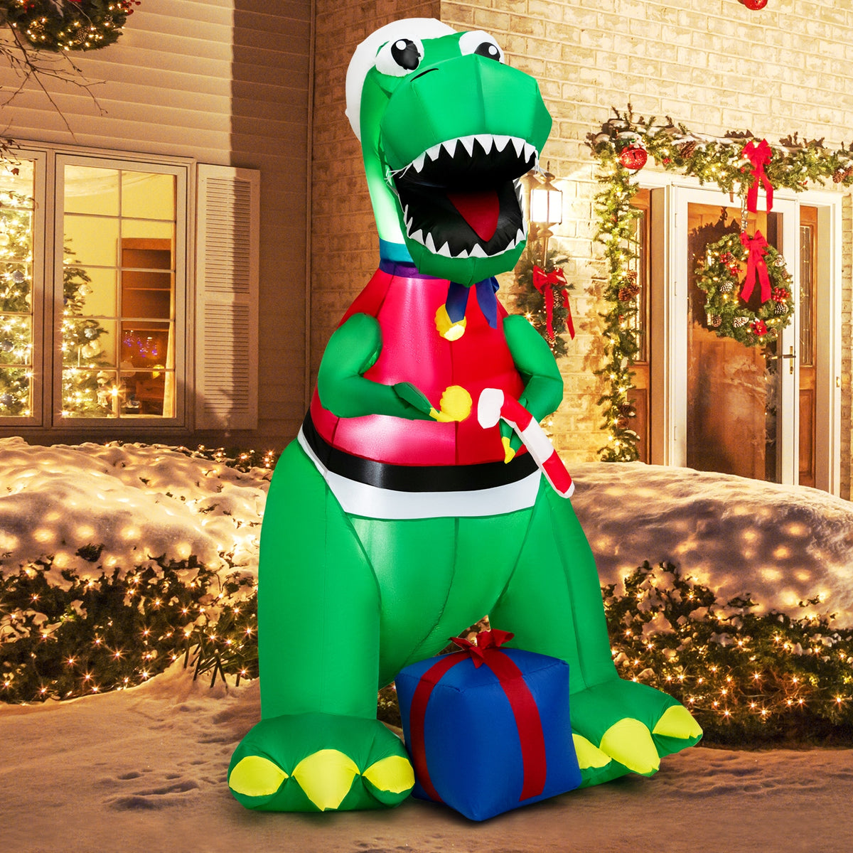 Inflatable Christmas Decoration with LED Lights and Waterproof Blower-Christmas Inflatables-DECOROLALA