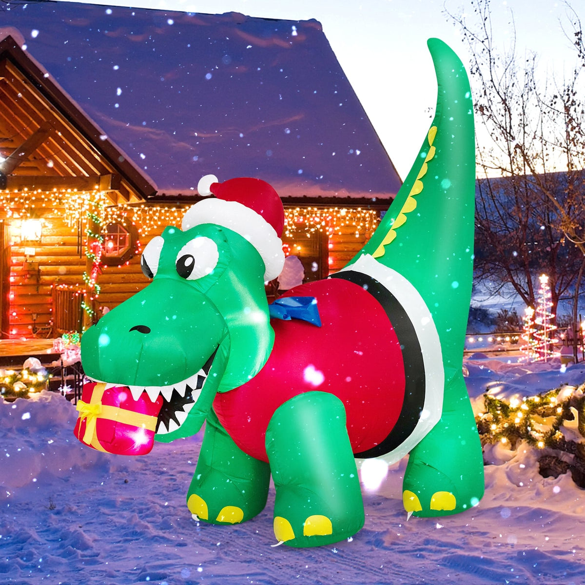 Inflatable Christmas Decoration with LED Lights for Yard-Christmas Inflatables-DECOROLALA