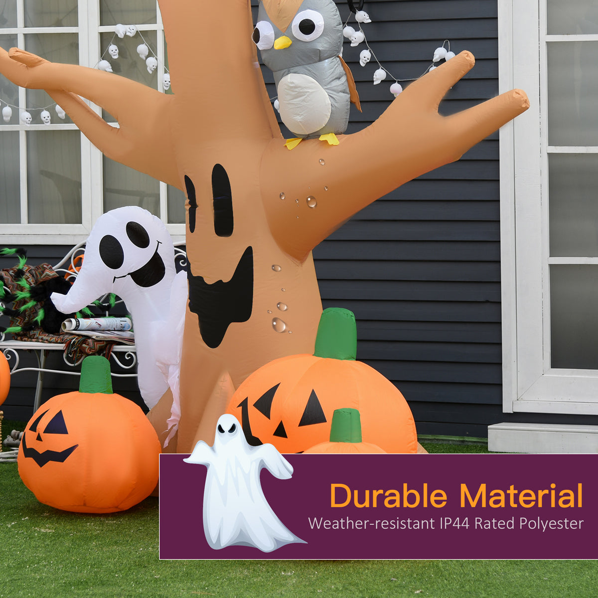Inflatable Halloween Haunted Tree Decoration with LED Lights - 8'H-Home Furnishings > Holiday & Seasonal > Halloween Decorations-DECOROLALA