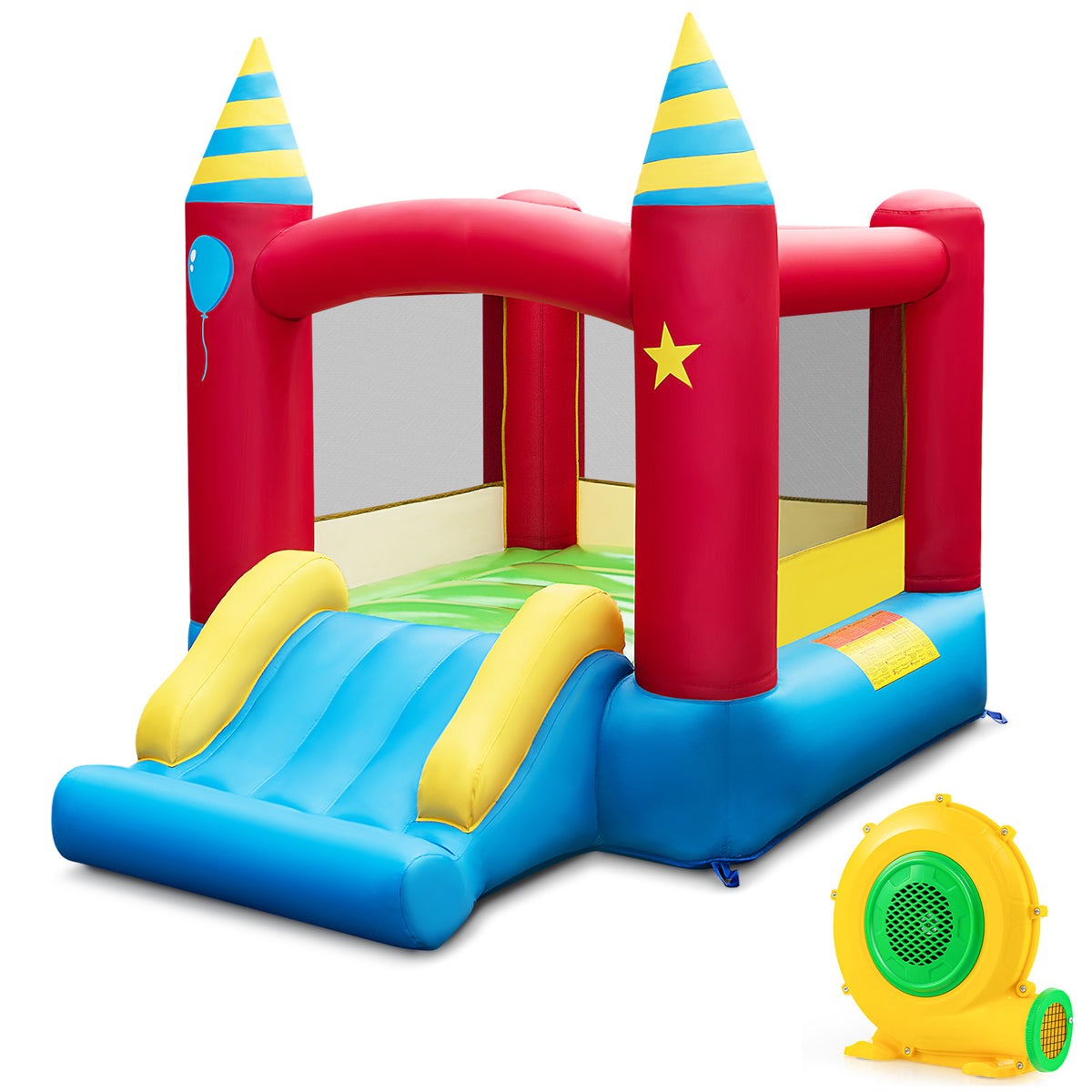 Château gonflable pour enfants avec soufflerie de 480 W