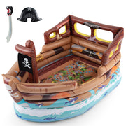 Inflatable Pirate Ship Playhouse with Motor - 80" PVC Kids Play Tent
