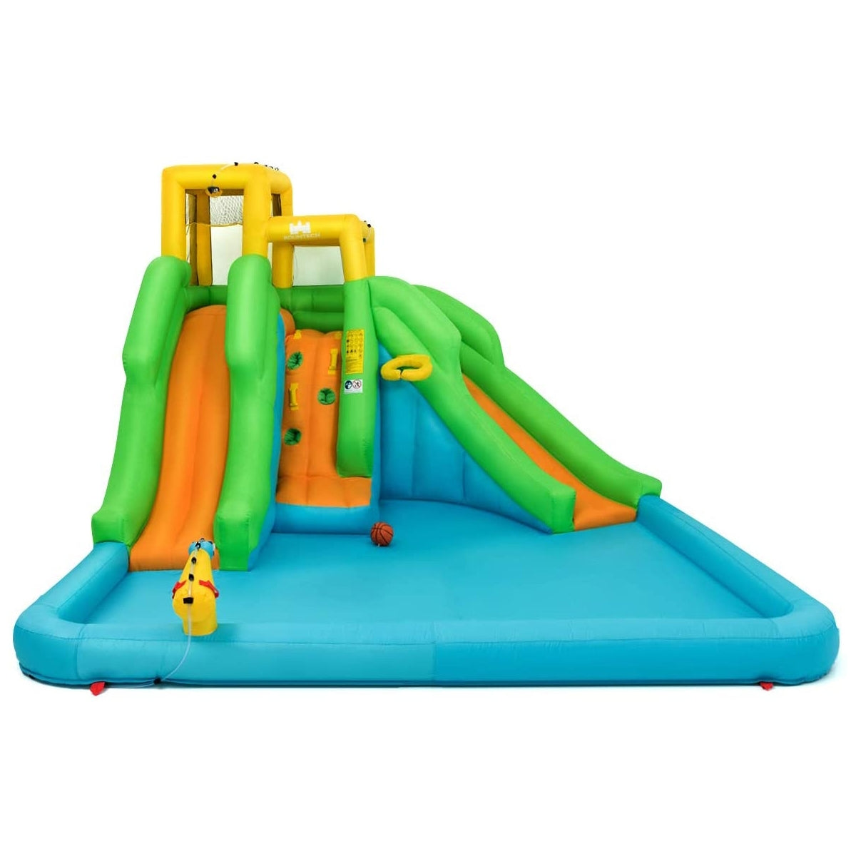 Inflatable Water Park Bounce House with Climbing Wall [Best Seller in the US]