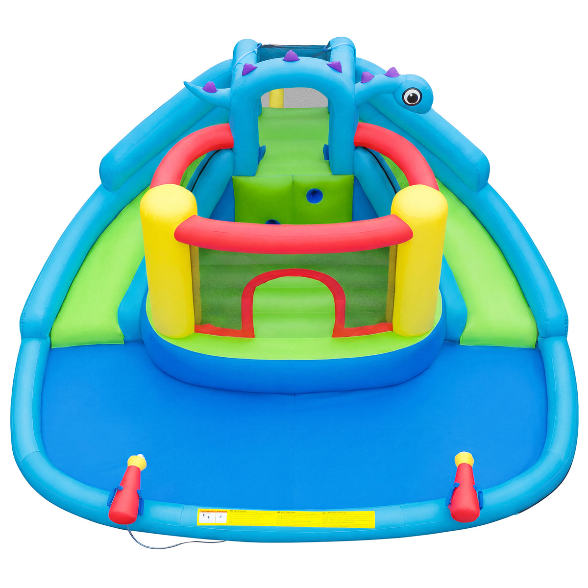 Dinosaur-Themed Inflatable Water Slide Bounce House with Blower