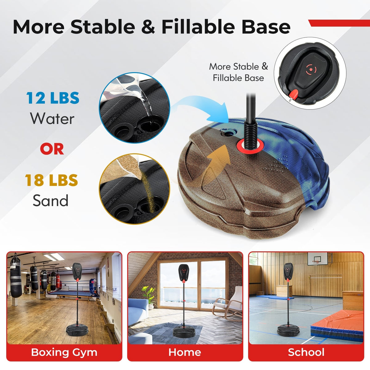 Inflation-Free Boxing set with Punching Bag and Boxing Gloves Quick Rebound Design for 5+ Years Old Kids-Boxing & Martial Arts-DECOROLALA