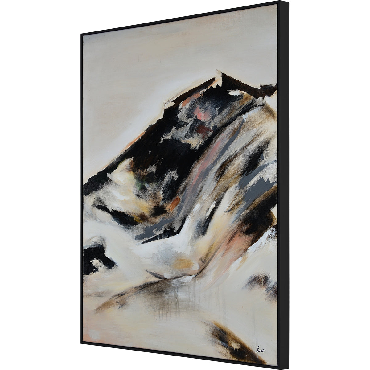 Infusion 40" Wide Canvas Art, Black-Canvas Prints-DECOROLALA