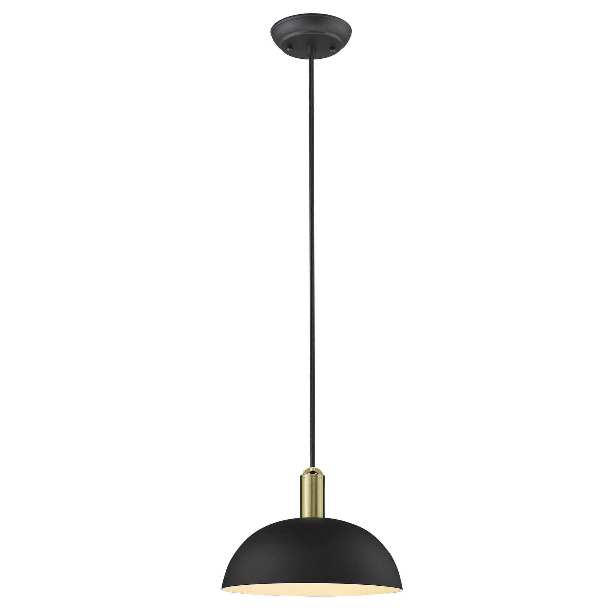 Ingo 1-Light Matte Black Pendant-Pendants-Hanging Lights-DECOROLALA