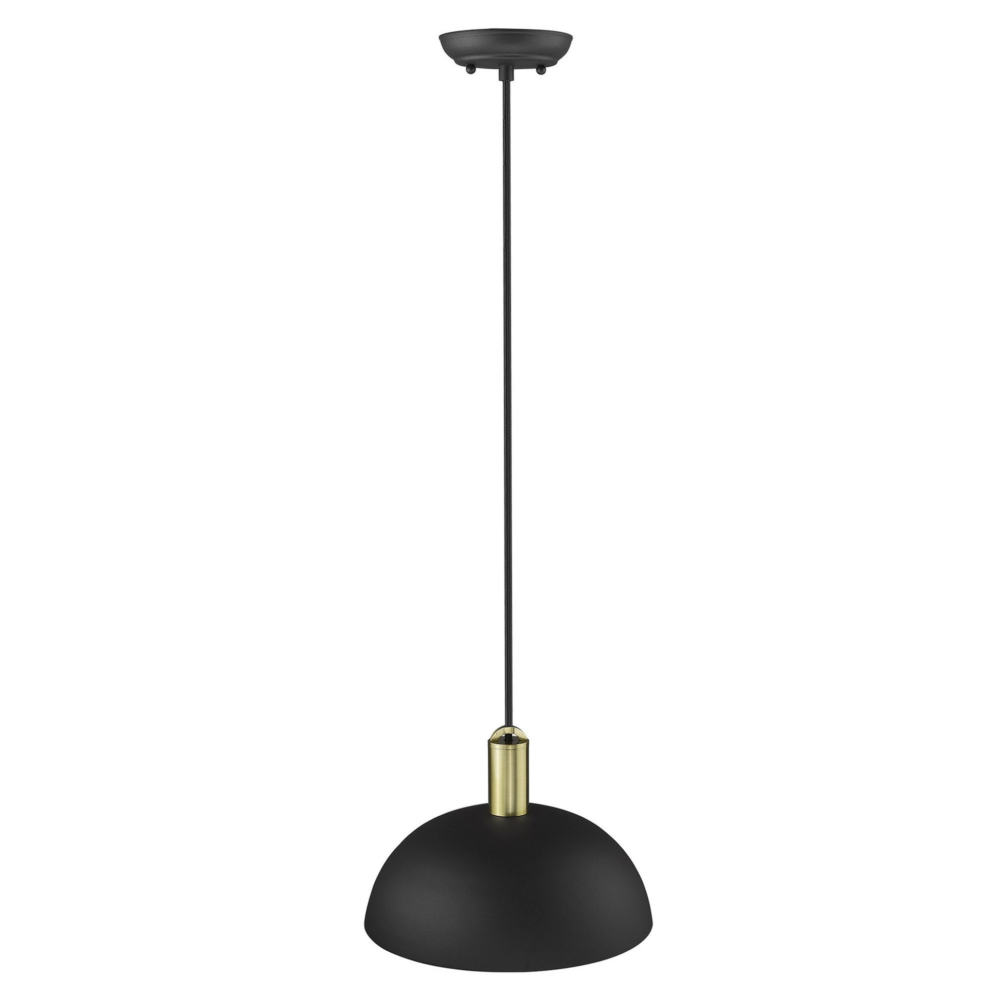 Ingo 1-Light Matte Black Pendant-Pendants-Hanging Lights-DECOROLALA