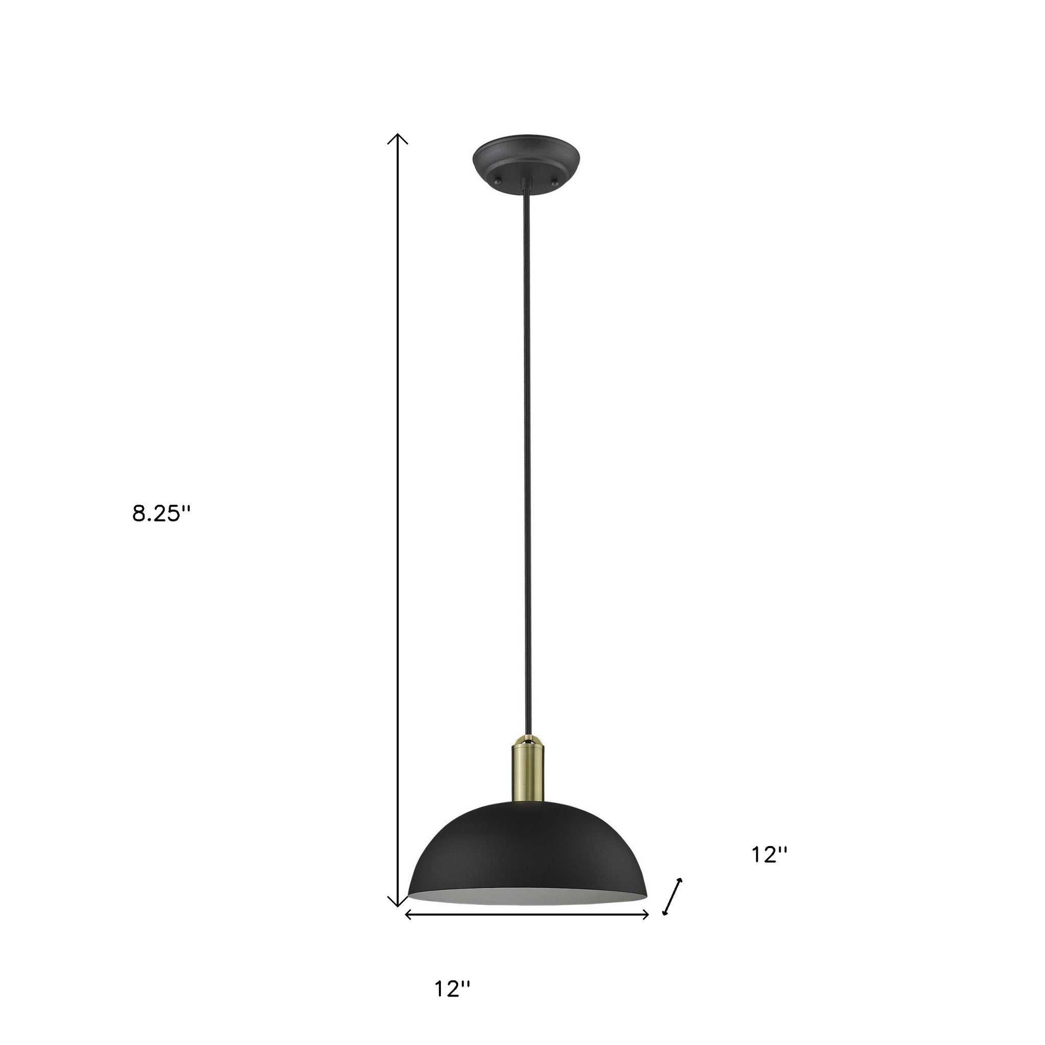 Ingo 1-Light Matte Black Pendant-Pendants-Hanging Lights-DECOROLALA