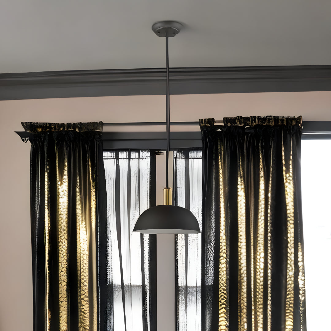 Ingo 1-Light Matte Black Pendant-Pendants-Hanging Lights-DECOROLALA