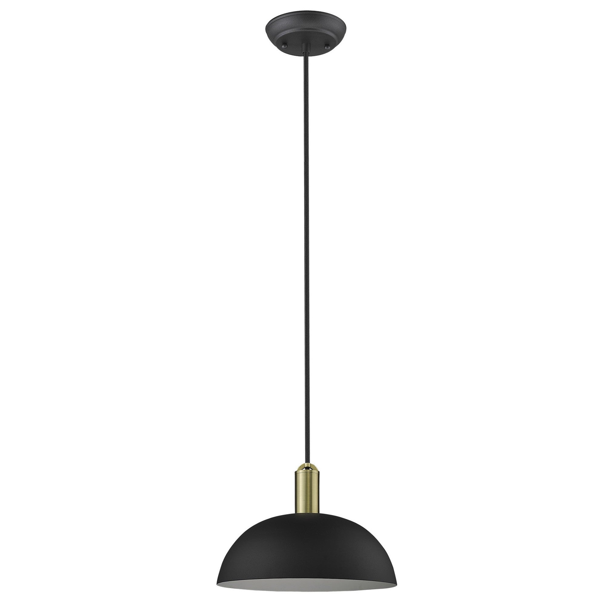 Ingo 1-Light Matte Black Pendant-Pendants-Hanging Lights-DECOROLALA