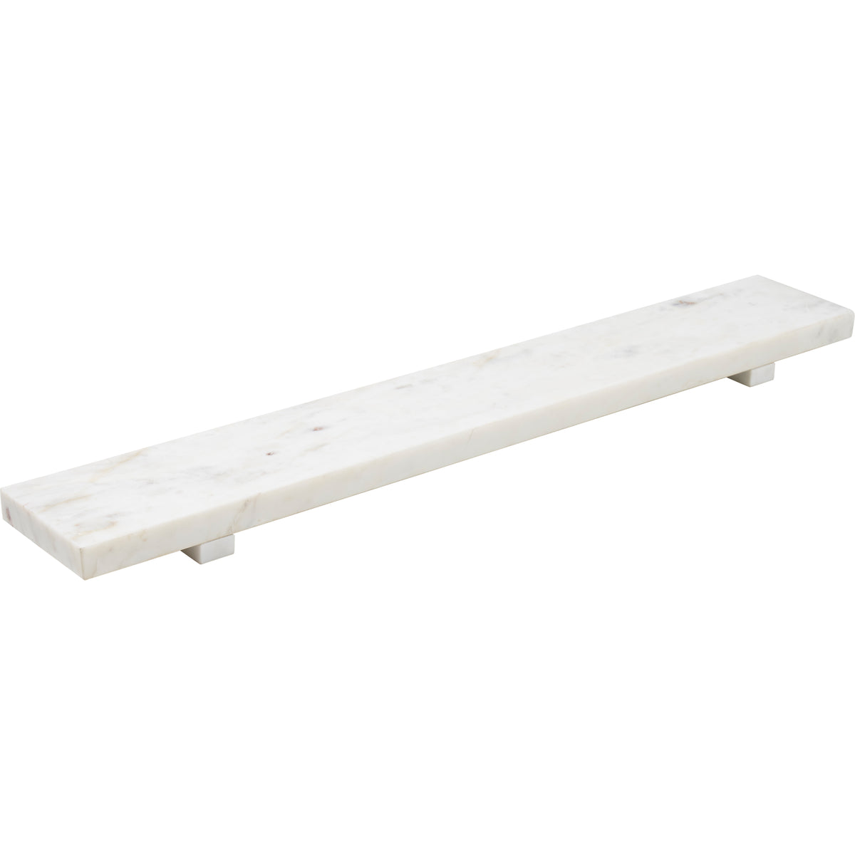 Inka Indoor Marble Tray, White-Decorative Trays-DECOROLALA