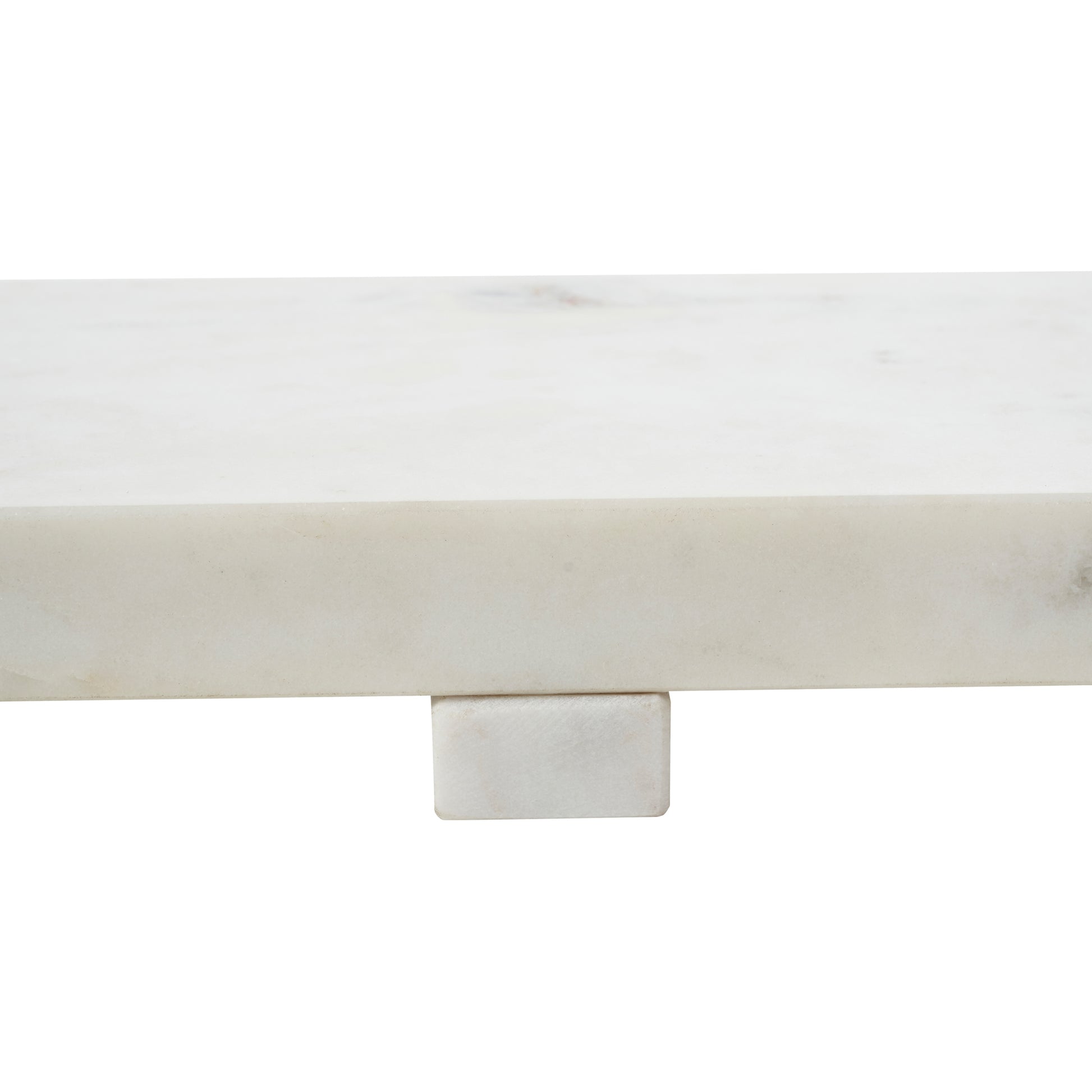 Inka Indoor Marble Tray, White-Tray-DECOROLALA