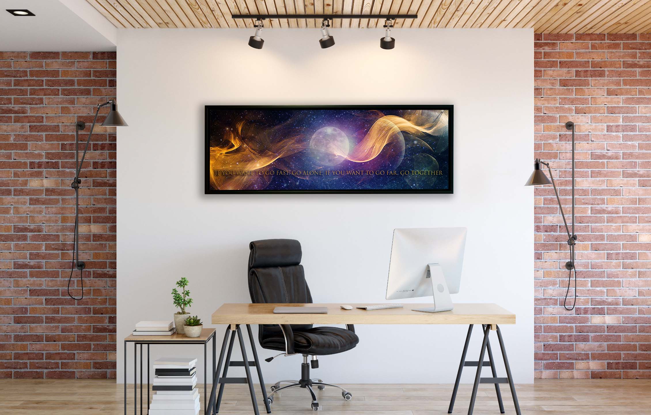 Inspiration Quote Canvas Wall Art 72x24 Large-Wall Art-DECOROLALA