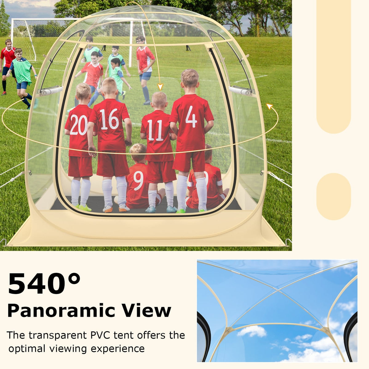 Instant Pop up Sports Tent with Carrying Bag and Floor Mat for 1-2/5-6 People-M-Tents-DECOROLALA