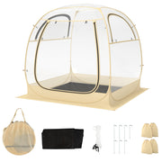 Instant Pop up Sports Tent with Carrying Bag and Floor Mat for 1-2/5-6 People-M-Tents-DECOROLALA