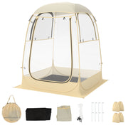 Instant Pop up Sports Tent with Carrying Bag and Floor Mat for 1-2/5-6 People-S-Tents-DECOROLALA