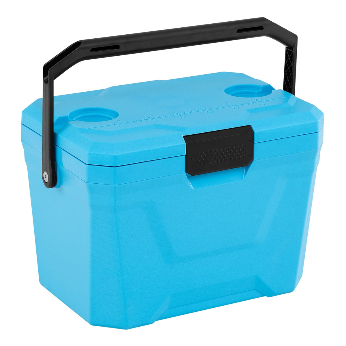 Insulated Portable Cooler Hard Shell Ice Chest with 2 Cup Holders-Blue-Coolers-DECOROLALA