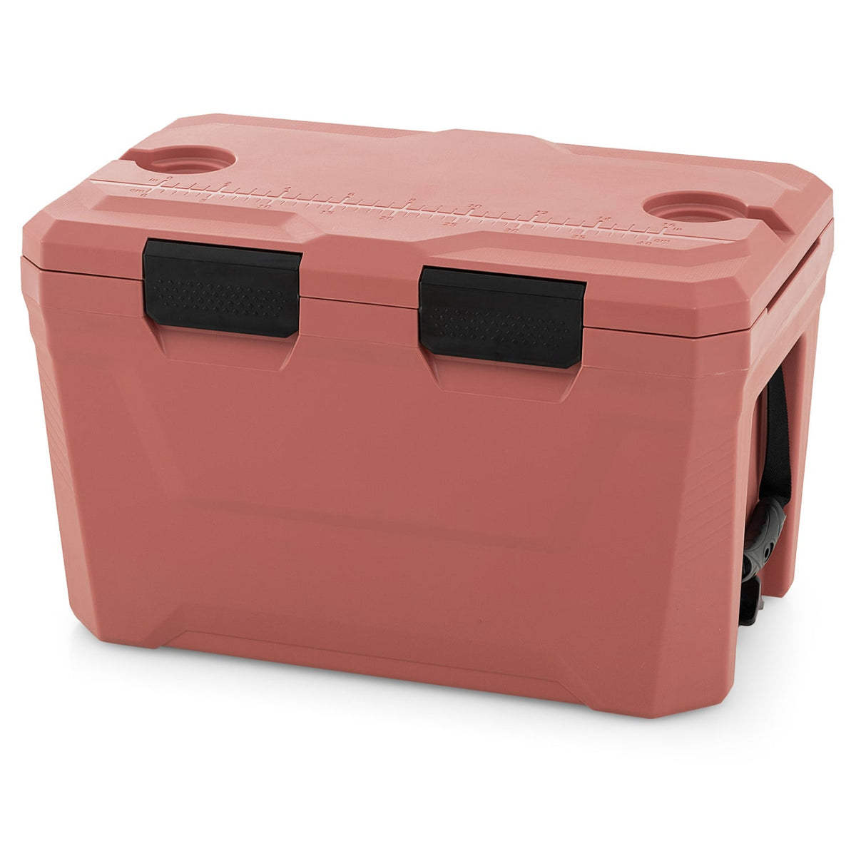 Insulated Portable Cooler Hard Shell Ice Chest with 2 Cup Holders Bottle Opener and Drain Plug-Pink-Coolers-DECOROLALA