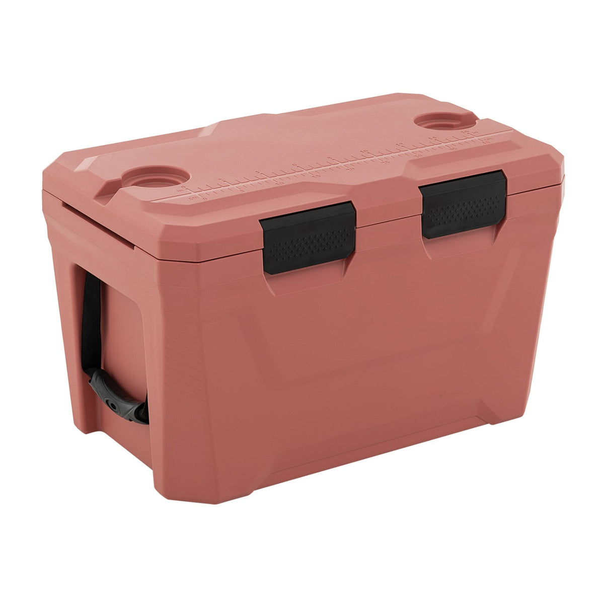 Insulated Portable Cooler Hard Shell Ice Chest with 2 Cup Holders Bottle Opener and Drain Plug-Pink-Coolers-DECOROLALA