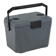 Insulated Portable Cooler Hard Shell Ice Chest with 2 Cup Holders-Gray-Coolers-DECOROLALA