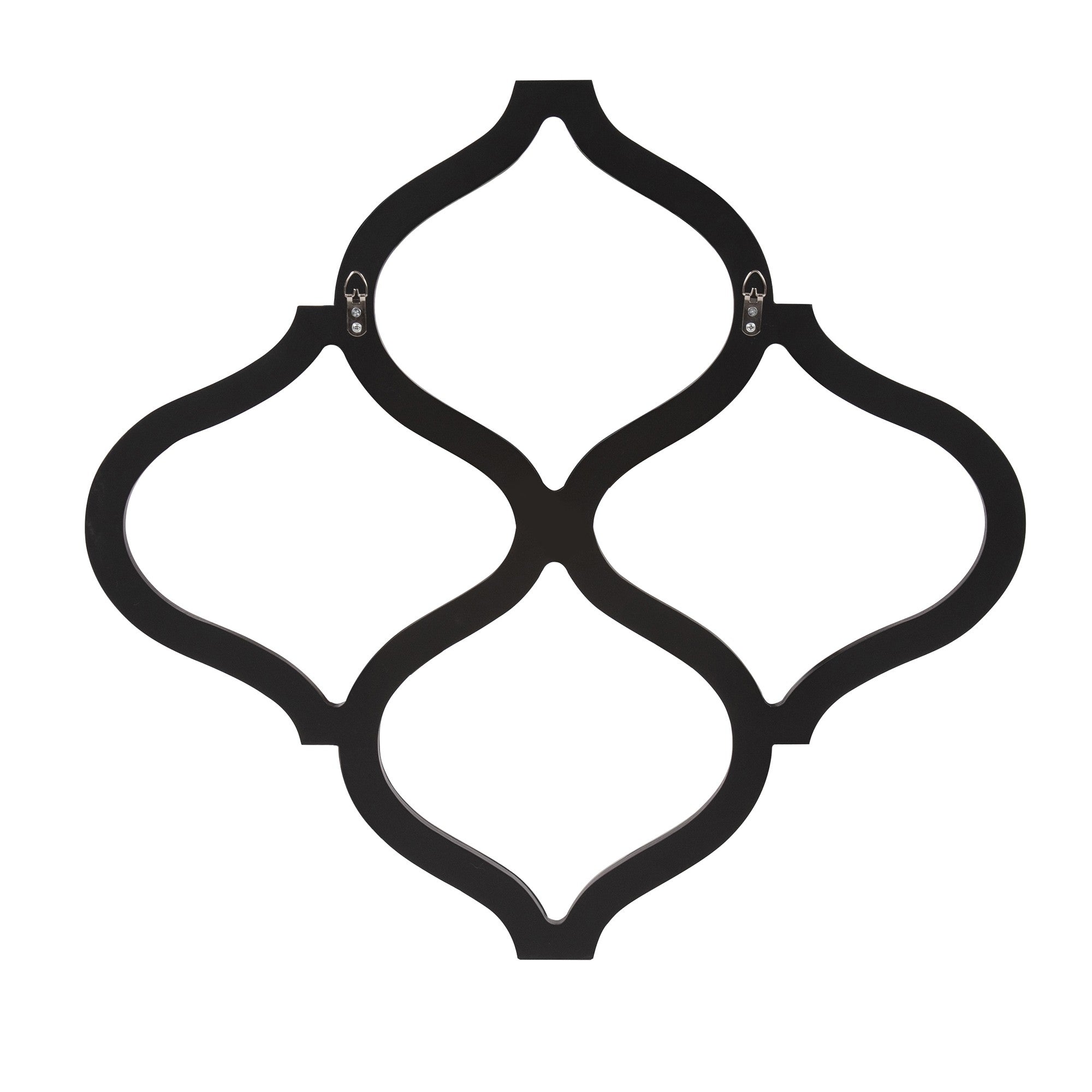 Interlocking Mirrored Curved Shapes With Beveled Edge-Mirrors-DECOROLALA