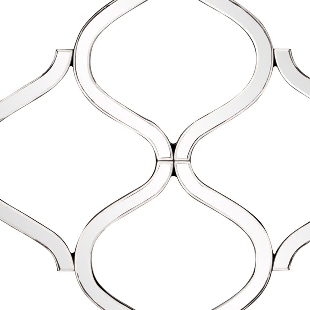 Interlocking Mirrored Curved Shapes With Beveled Edge-Mirrors-DECOROLALA