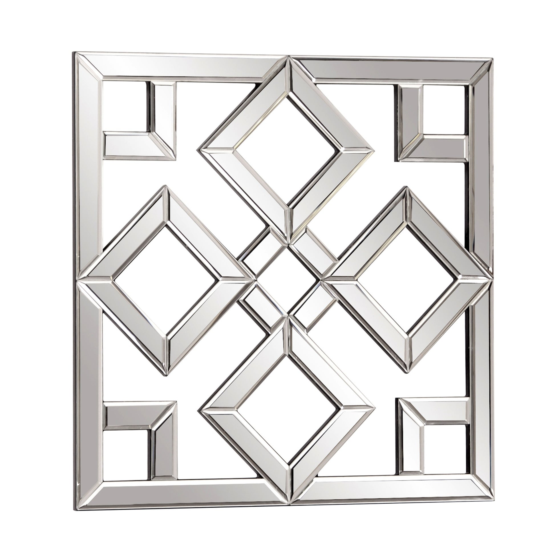 Interlocking Mirrored Squares With Lattice Design-Mirrors-DECOROLALA
