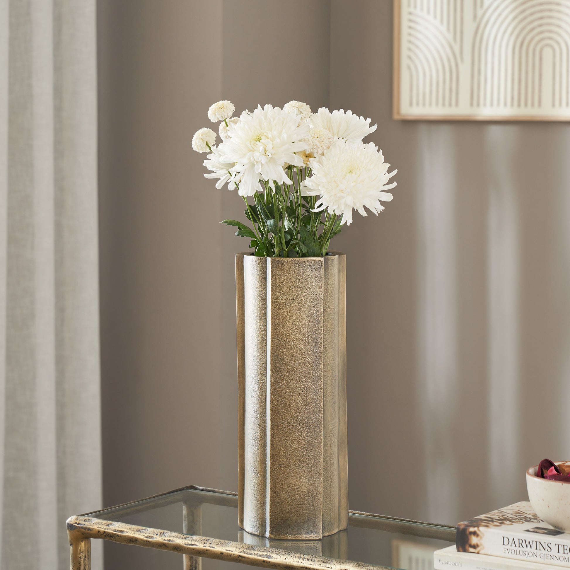 Interlude Indoor Vase, Yellow-Vase-DECOROLALA