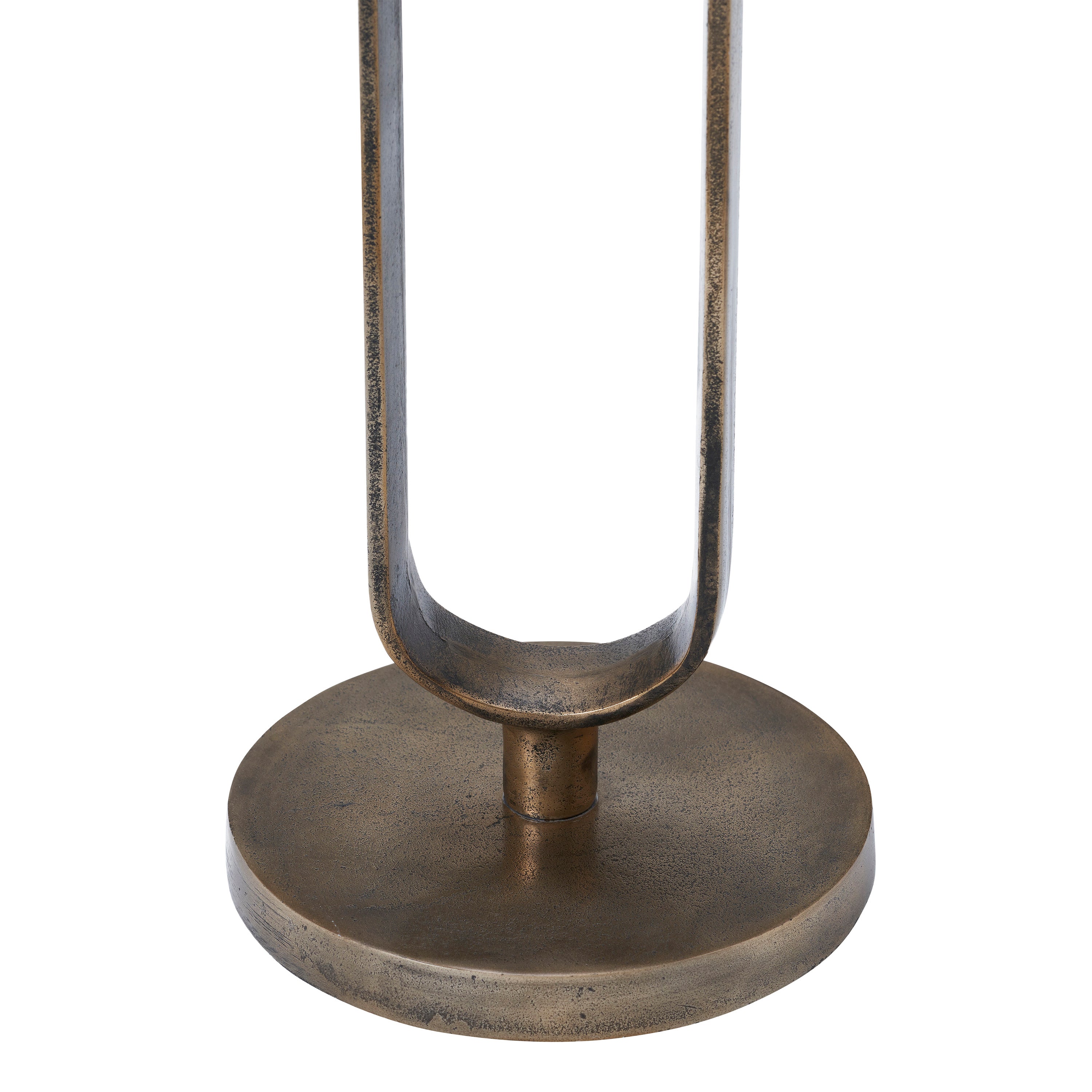 Irene Indoor Cast Aluminum Side Table, Antique Brass-End Table-DECOROLALA