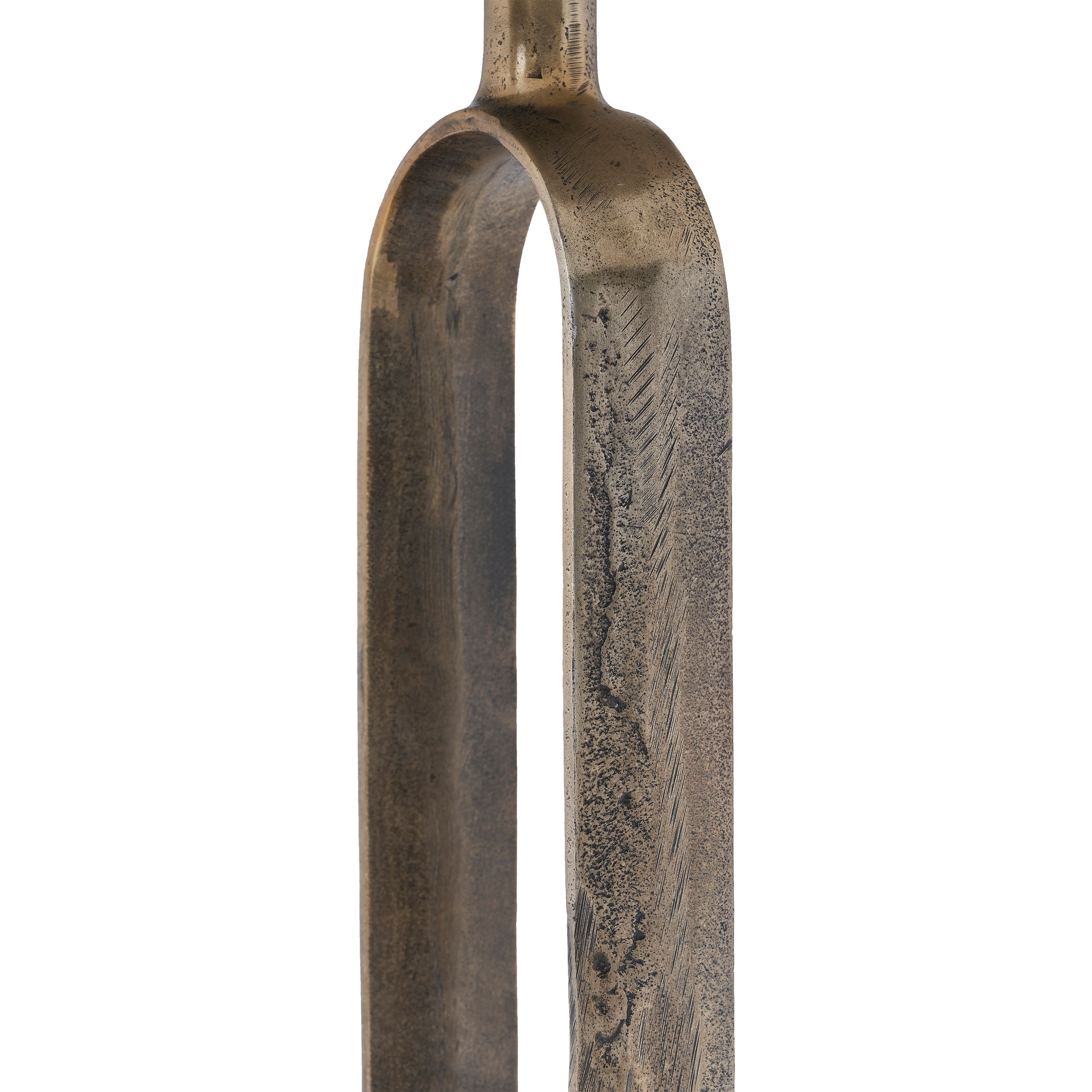 Irene Indoor Cast Aluminum Side Table, Antique Brass-End Table-DECOROLALA