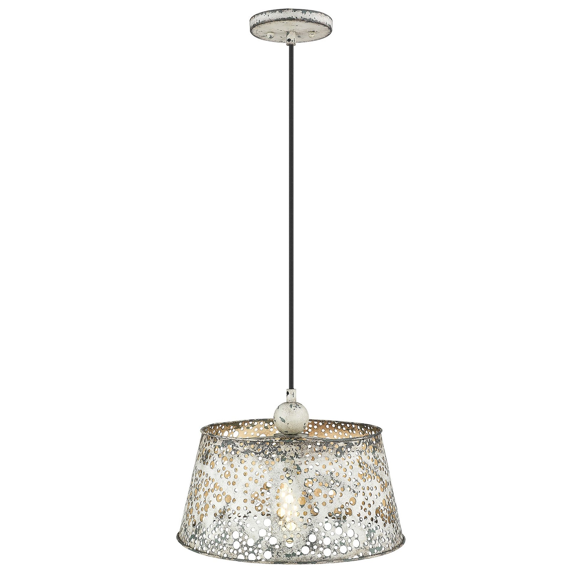 Iris 1-Light Aged Ivory Pendant-Pendants-Hanging Lights-DECOROLALA