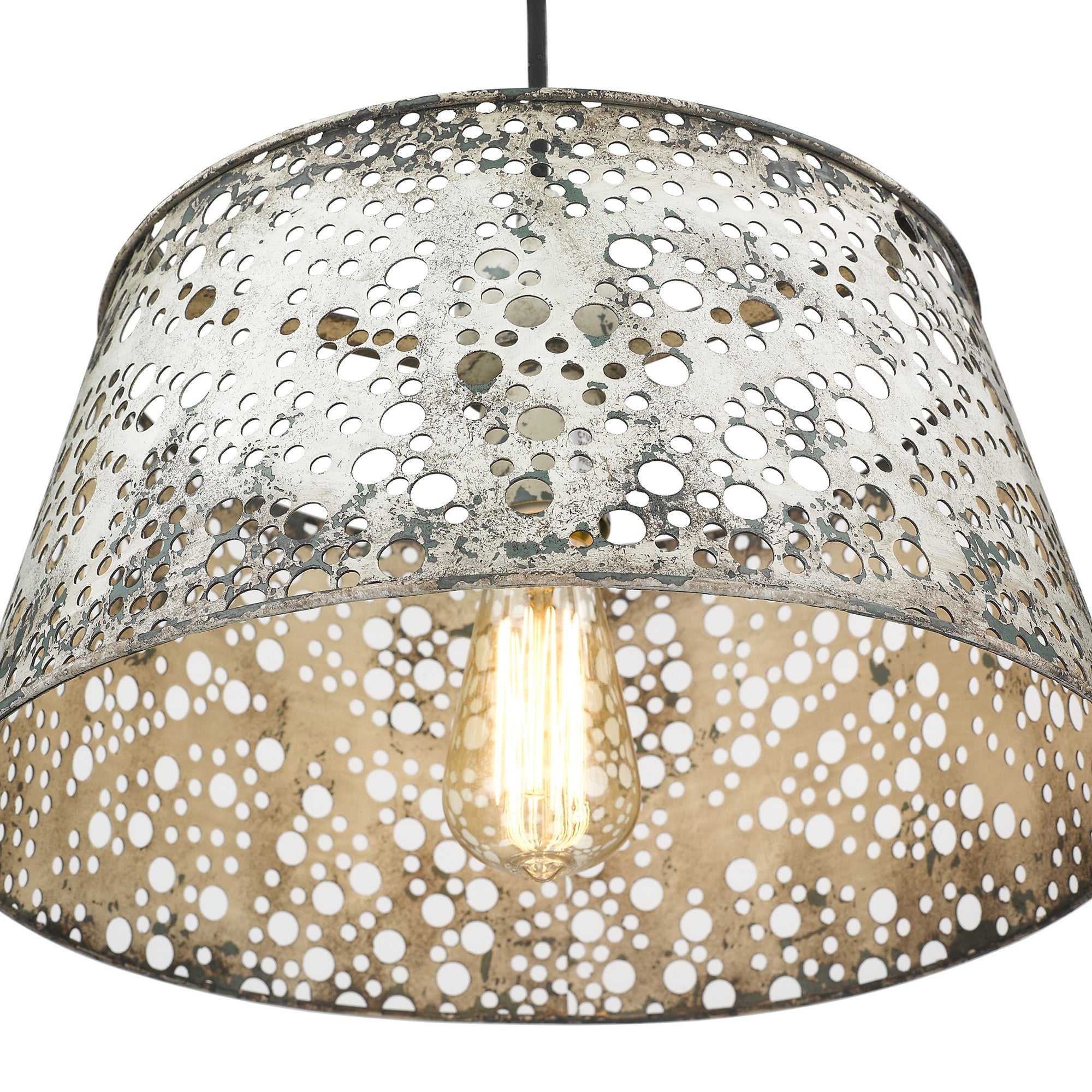 Iris 1-Light Aged Ivory Pendant-Pendants-Hanging Lights-DECOROLALA