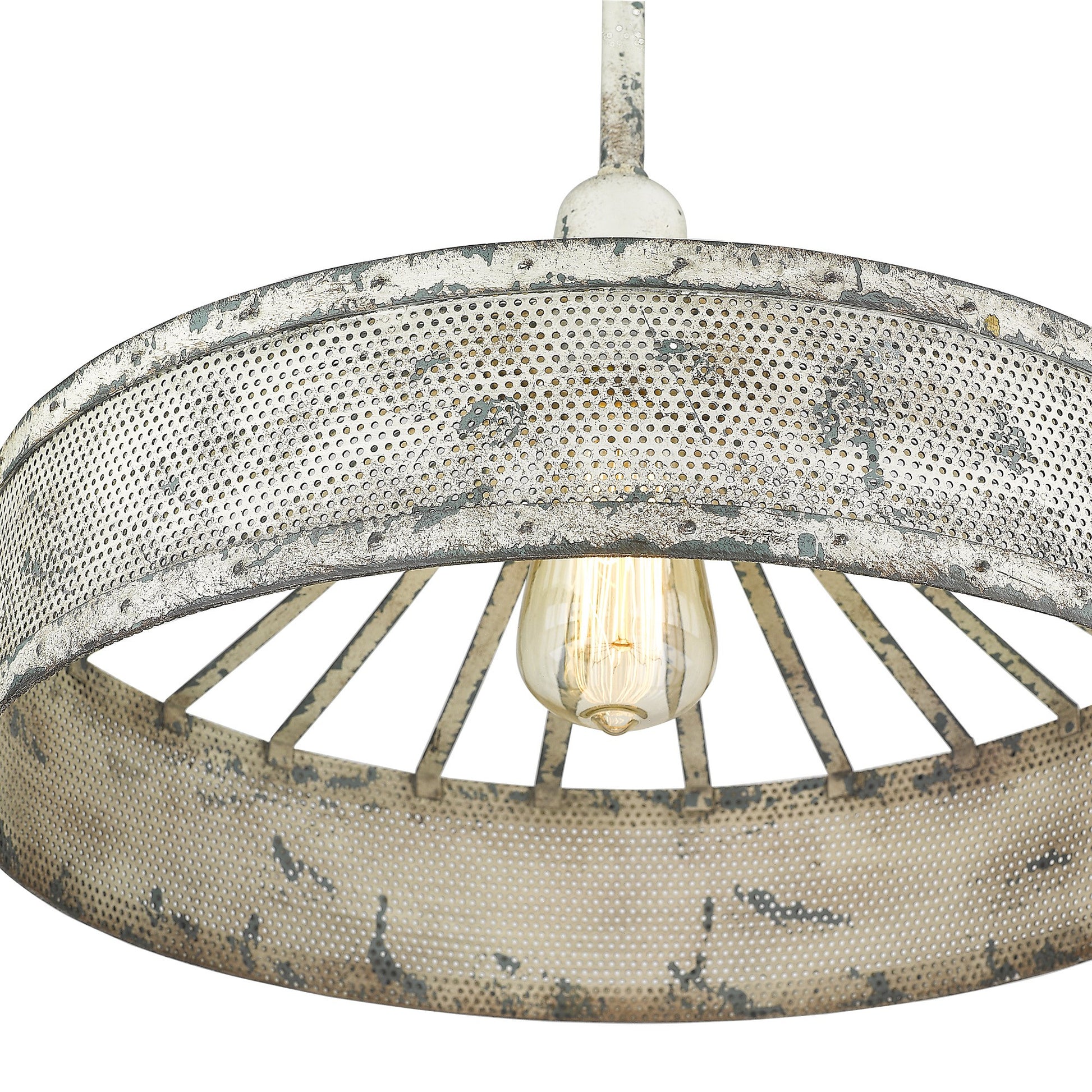 Iris 1-Light Aged Ivory Pendant-Pendants-Hanging Lights-DECOROLALA