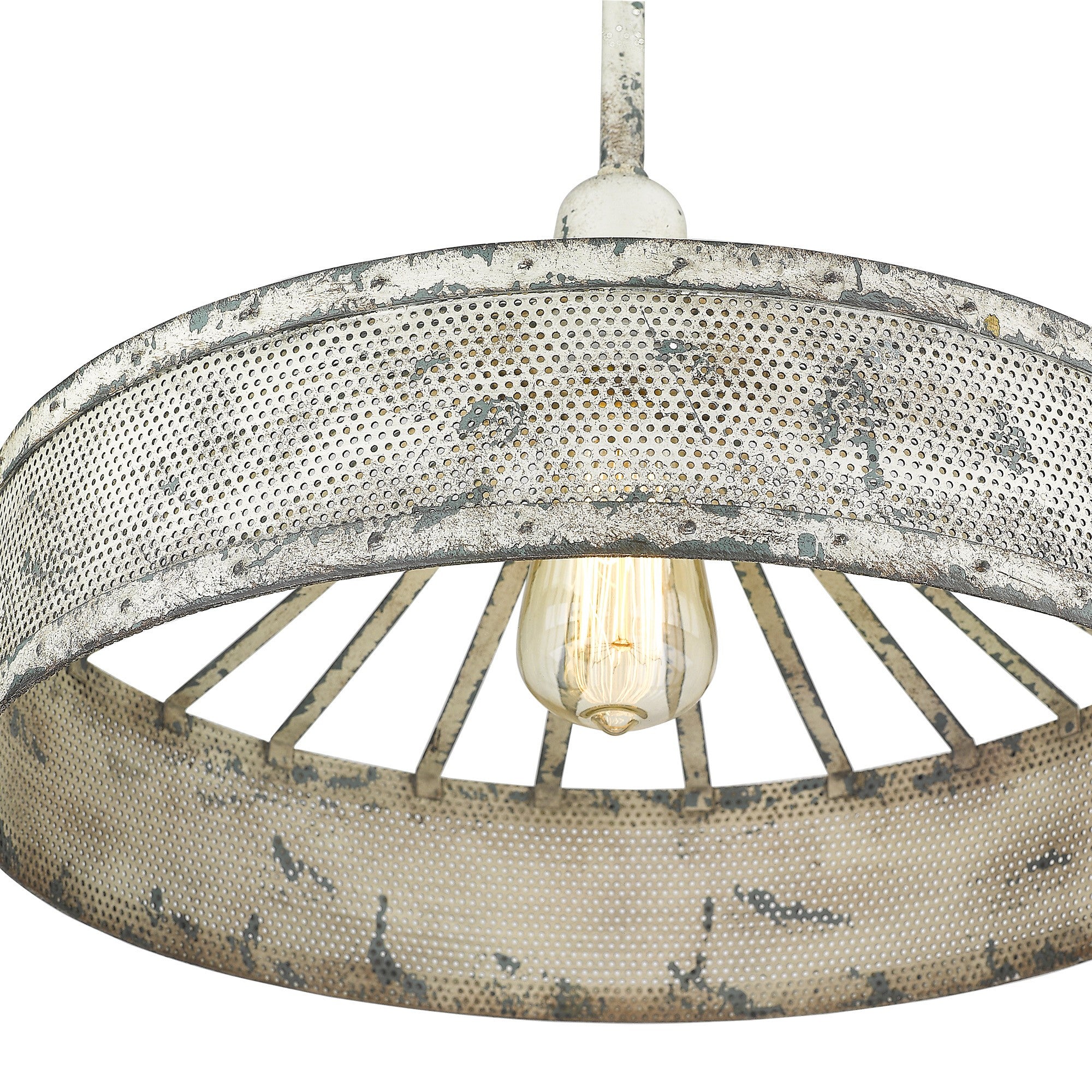 Iris 1-Light Aged Ivory Pendant-Pendants-Hanging Lights-DECOROLALA