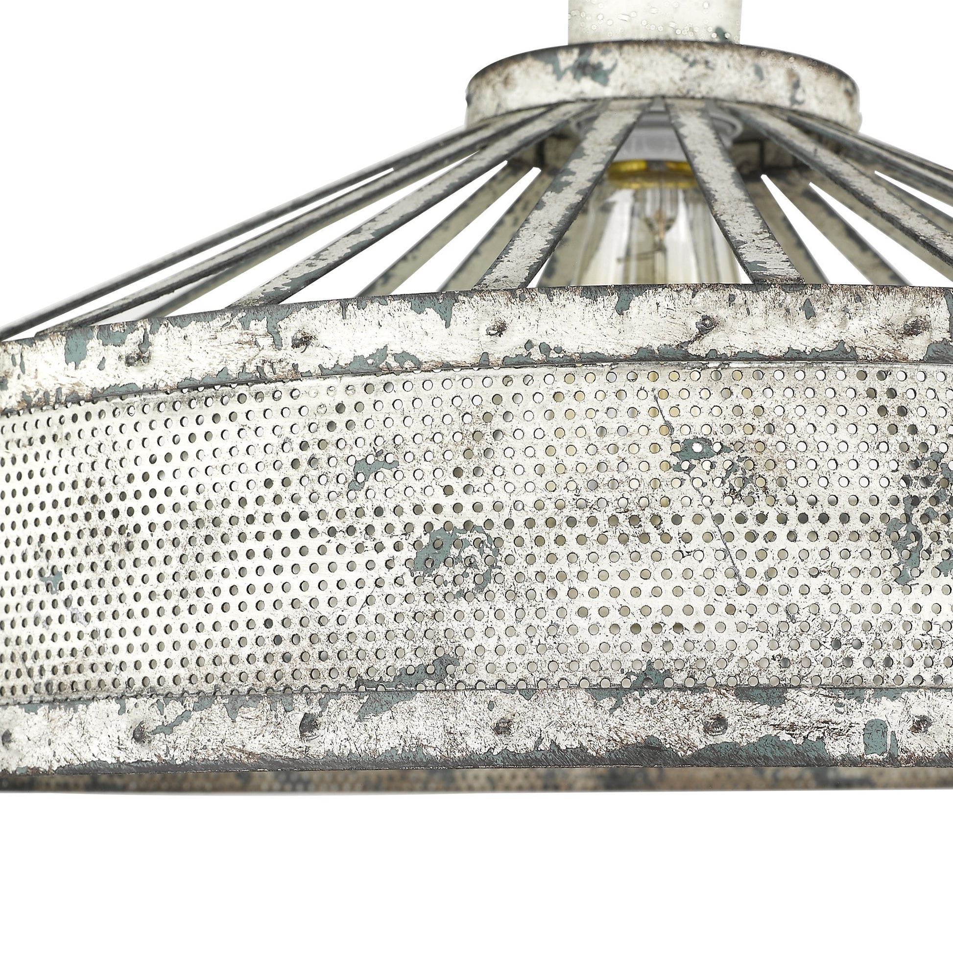 Iris 1-Light Aged Ivory Pendant-Pendants-Hanging Lights-DECOROLALA