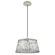 Iris 1-Light Aged Ivory Pendant-Pendants-Hanging Lights-DECOROLALA