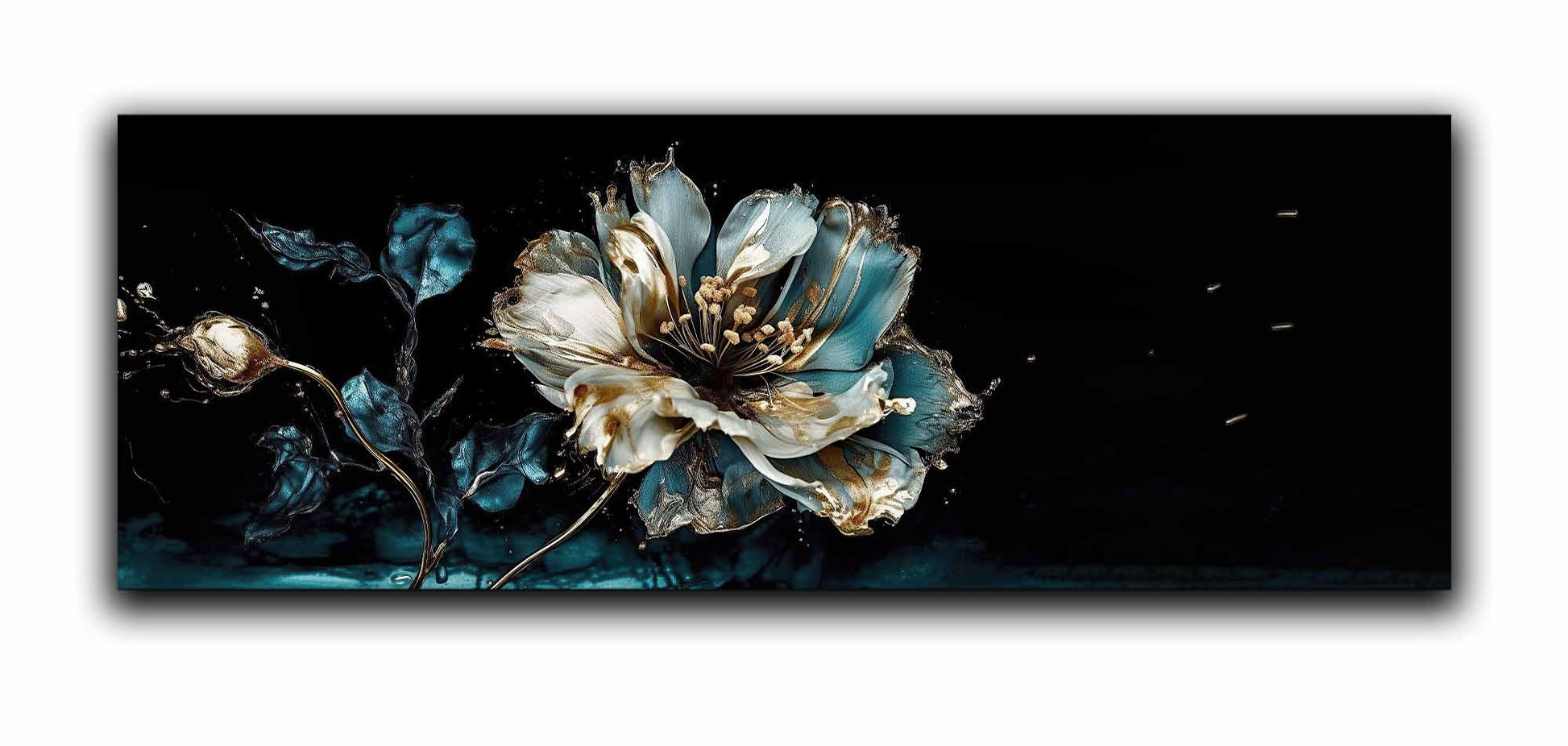 Iris with Tones of Blue 72" x 24" Canvas Print-Canvas Print-DECOROLALA