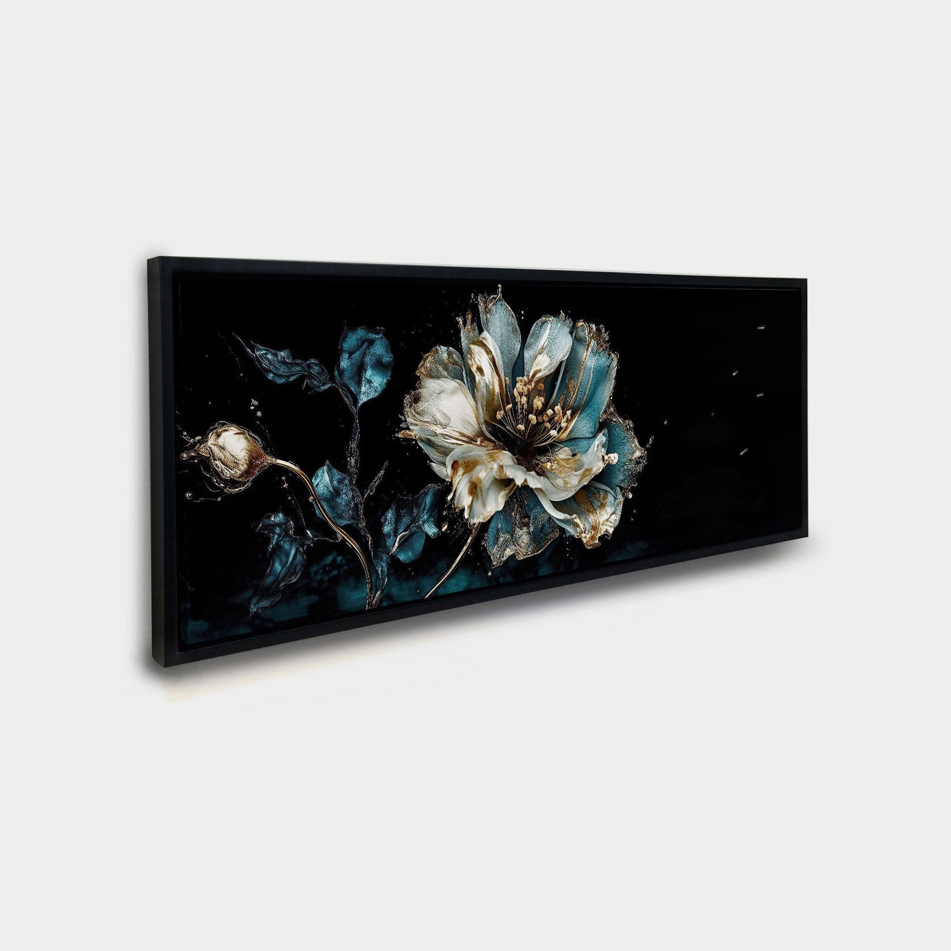 Iris with Tones of Blue 72" x 24" Canvas Print-Canvas Print-DECOROLALA