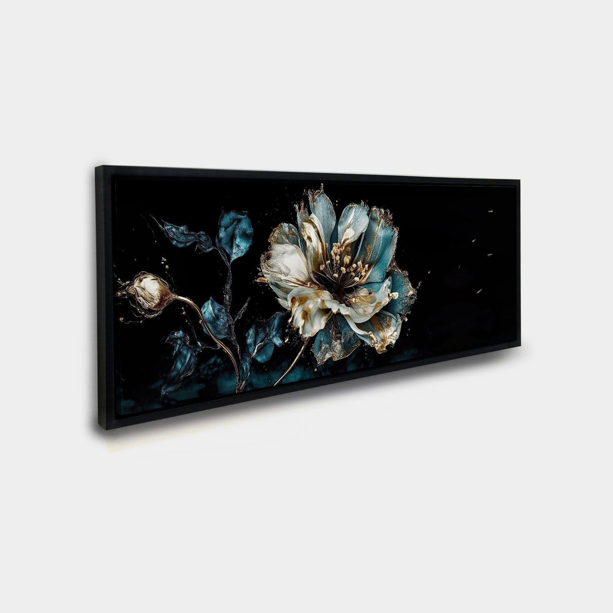 Iris with Tones of Blue 72" x 24" Canvas Print-Canvas Print-DECOROLALA