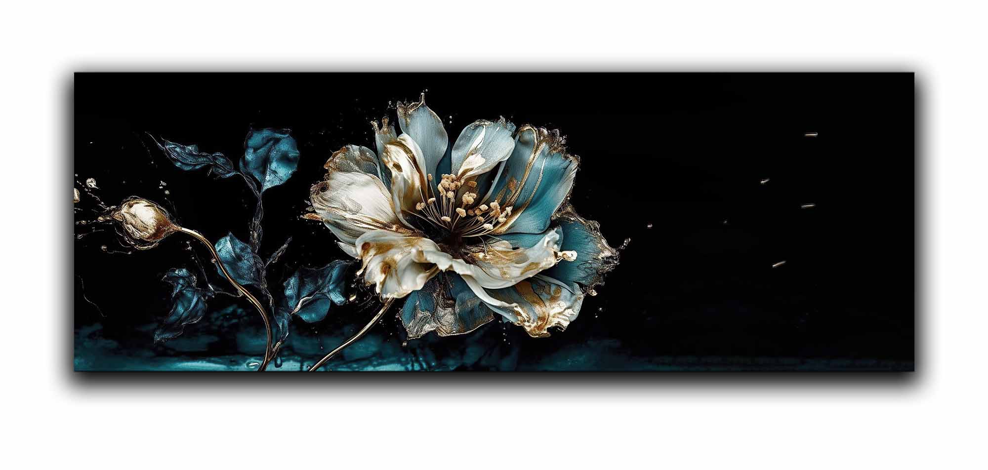 Iris with tones of blue 72" x 24" Fine Art Canvas-Canvas Print-DECOROLALA